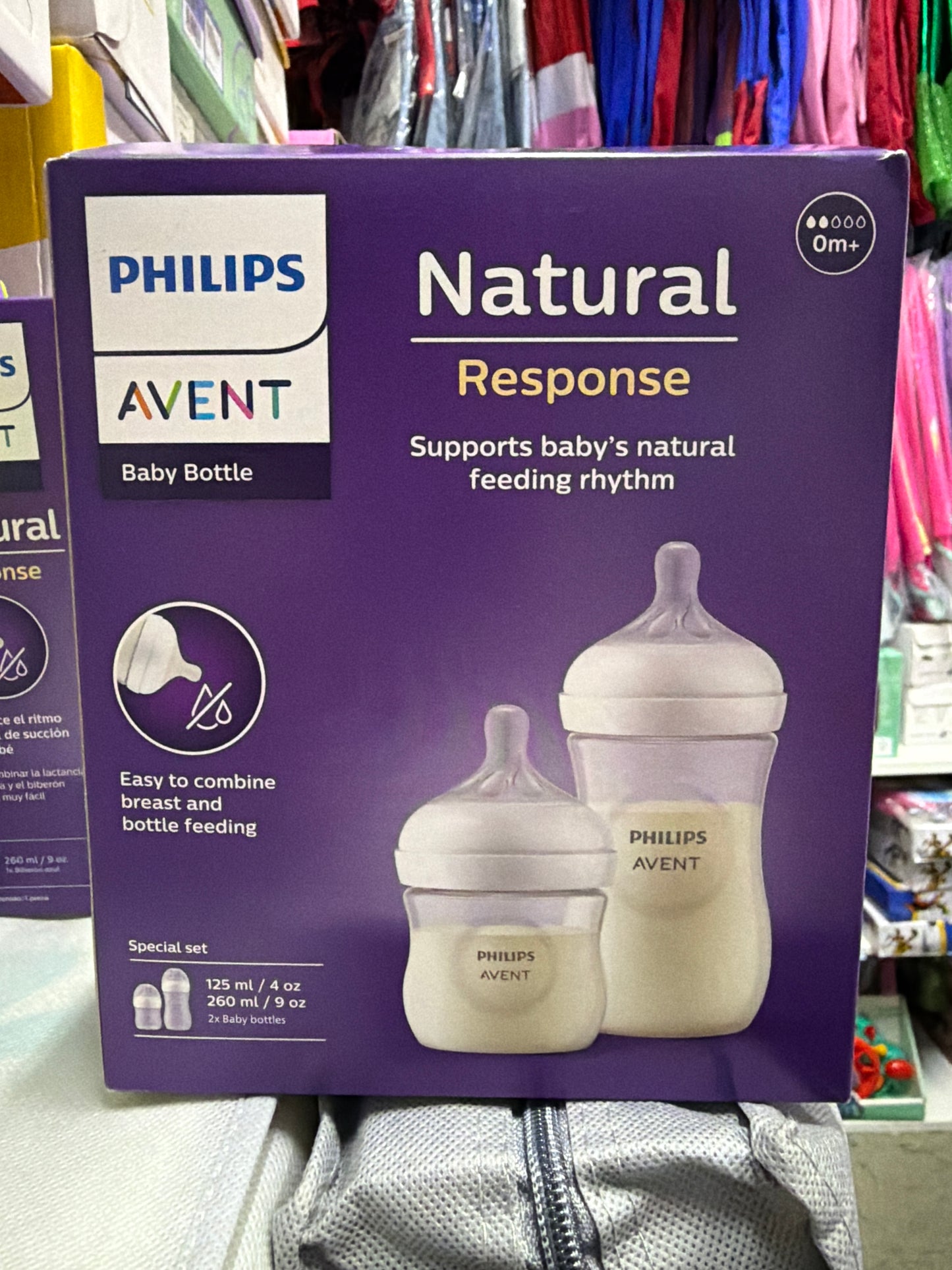 Biberon anticolicos Avent Natural Transparente 0m+ 2 set 125ml(4onz), 260ml(9onz)