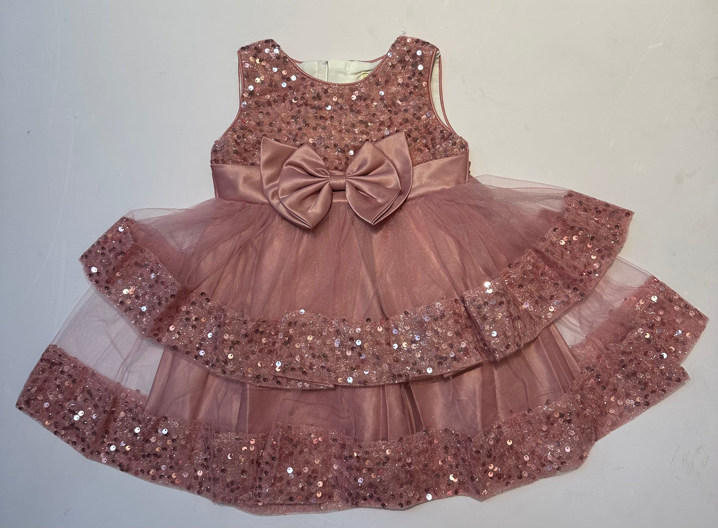 Vestido rosado gala evento bebe niña 426631318