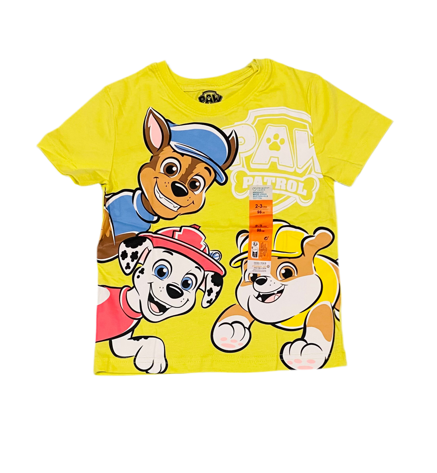 Camisa Paw Patrol Primark amarilla niño niña