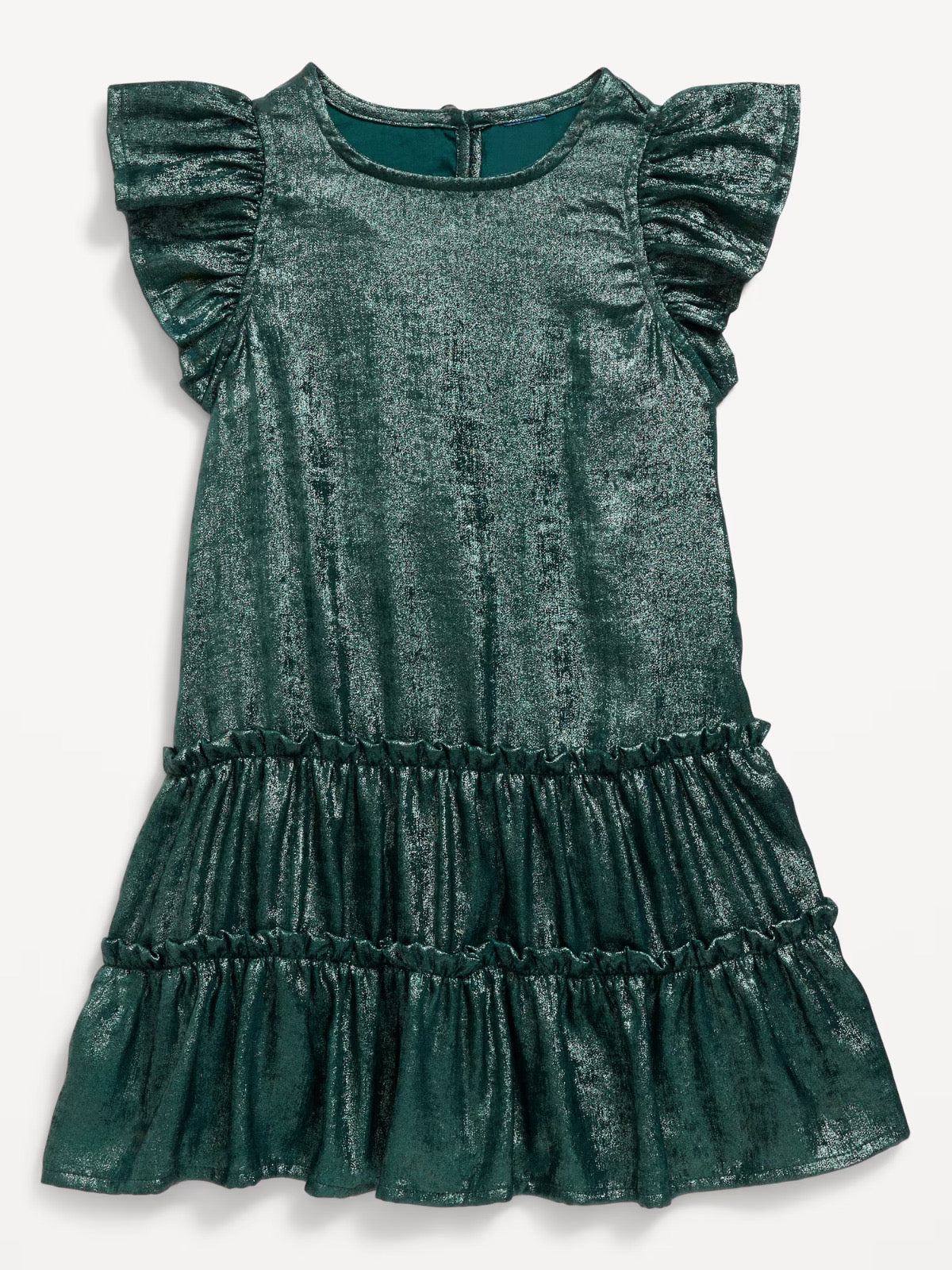 Vestido verde plateado Old Navy niña 75072240