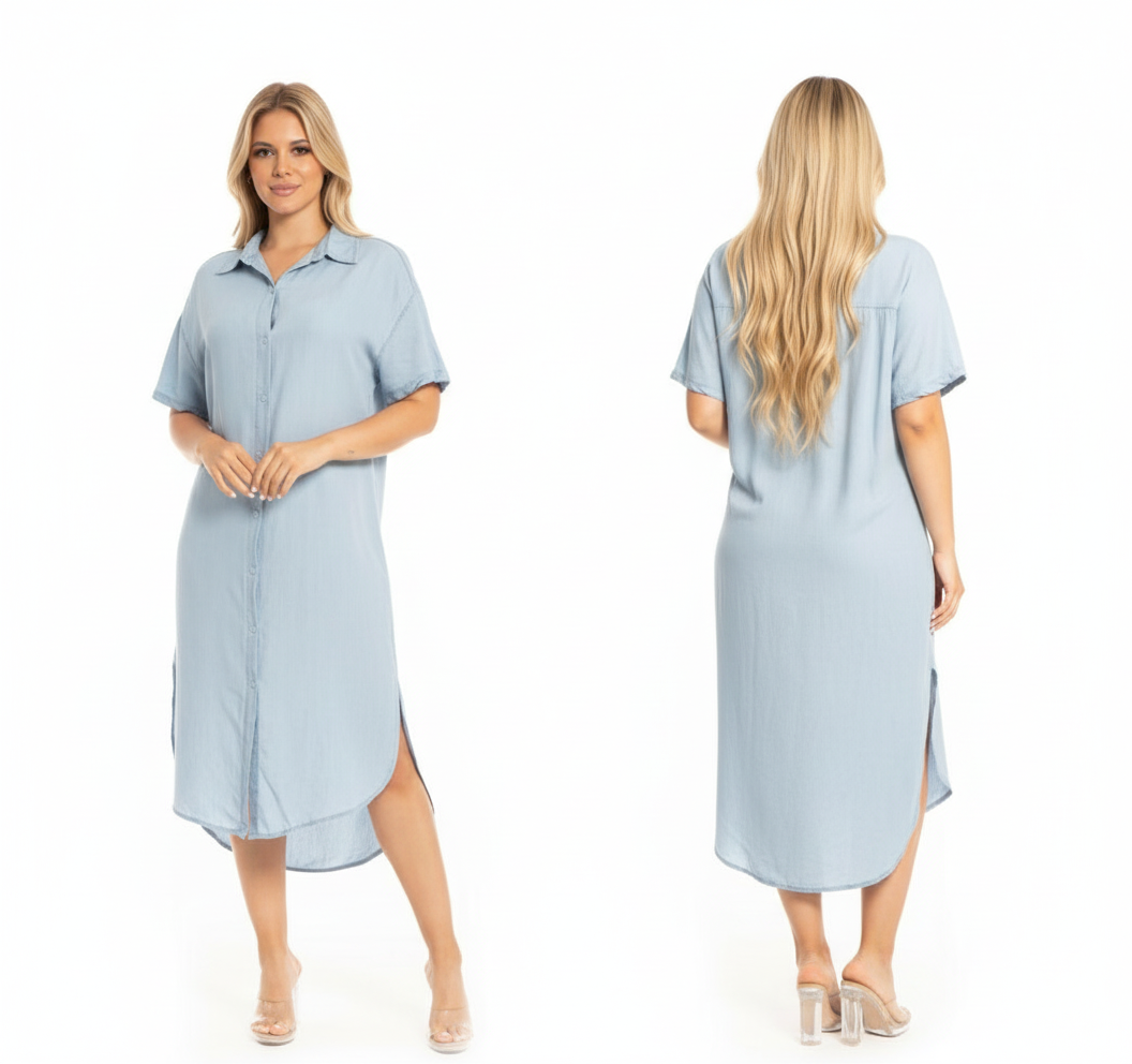 Vestido Jeans Dama Azul Oscuro CVD1143-29 890790 promo 2x1000