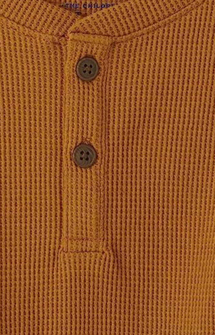 Camisa henley cafe chidrens Place niño algodón