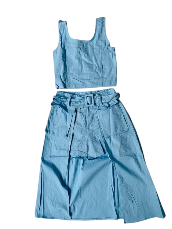 Conjunto blusa y pantalón dama mujer niña Color azul CGS1208-16 490400