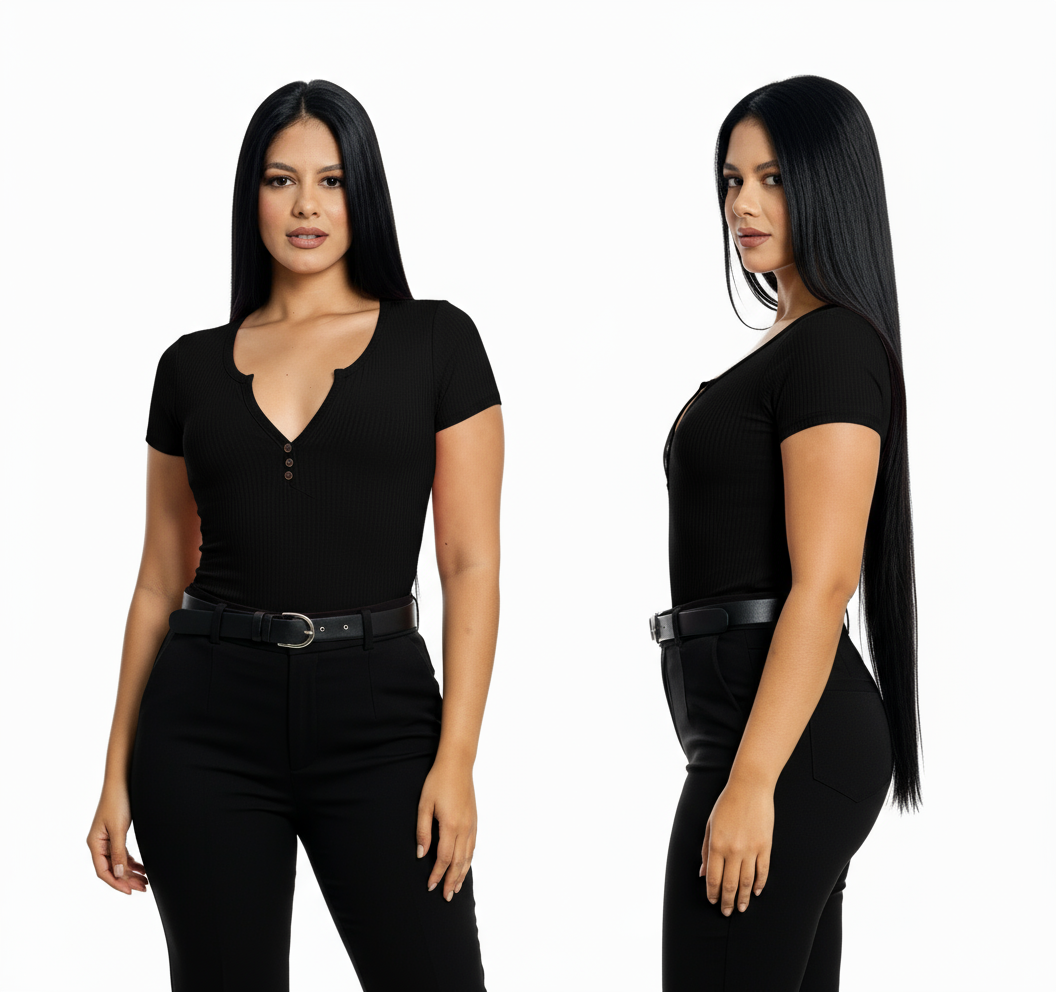 Camisa dama blusa CTD1170-1 390290 negro