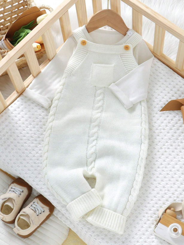 Enterizo maneluco blanco bebe niño niña sa2409091882611000