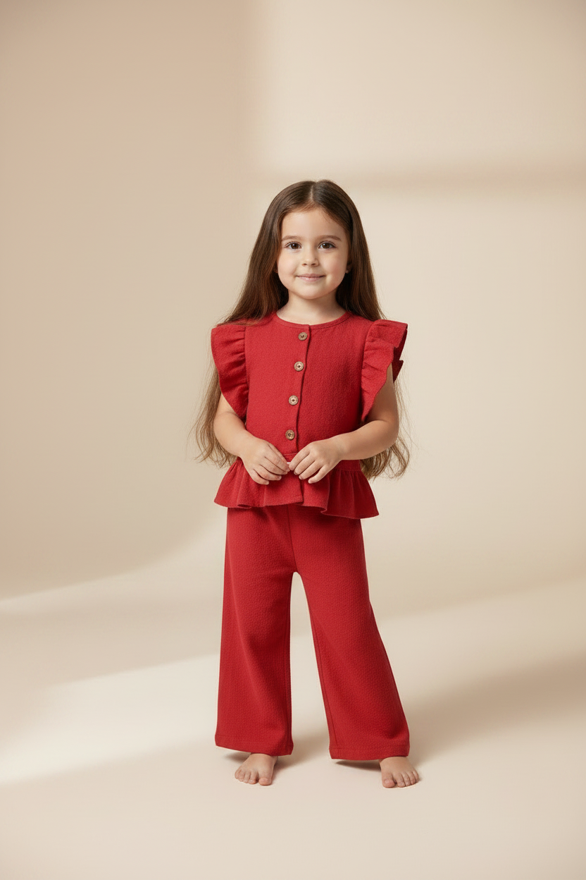 Set conjunto rojo bebe niña sa2411226269530303