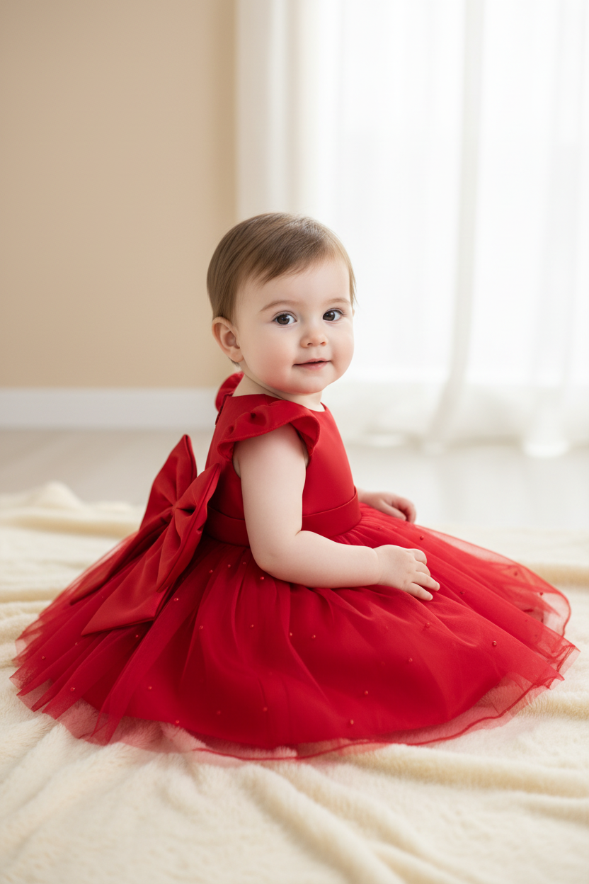 Vestido rojo chongo gala atrás sa2406254329443944