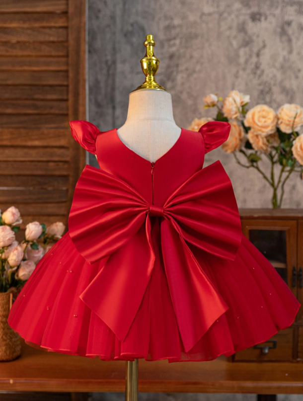 Vestido rojo chongo gala atrás sa2406254329443944