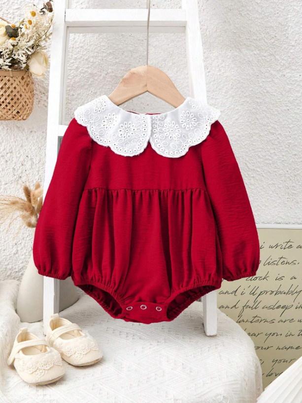 Vestido mameluco rojo bebe niña sa2408016551588182