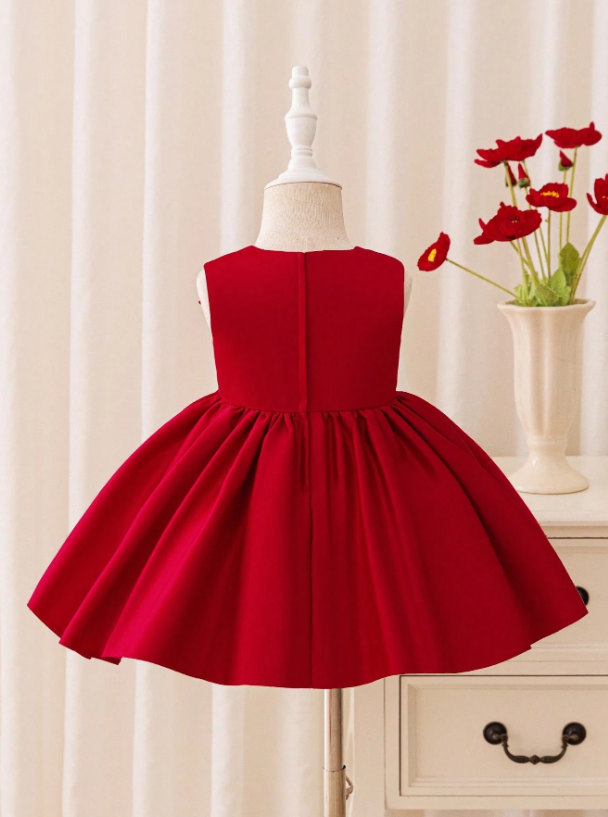 Vestido rojo evento gala bebe niña sa25073179147291124