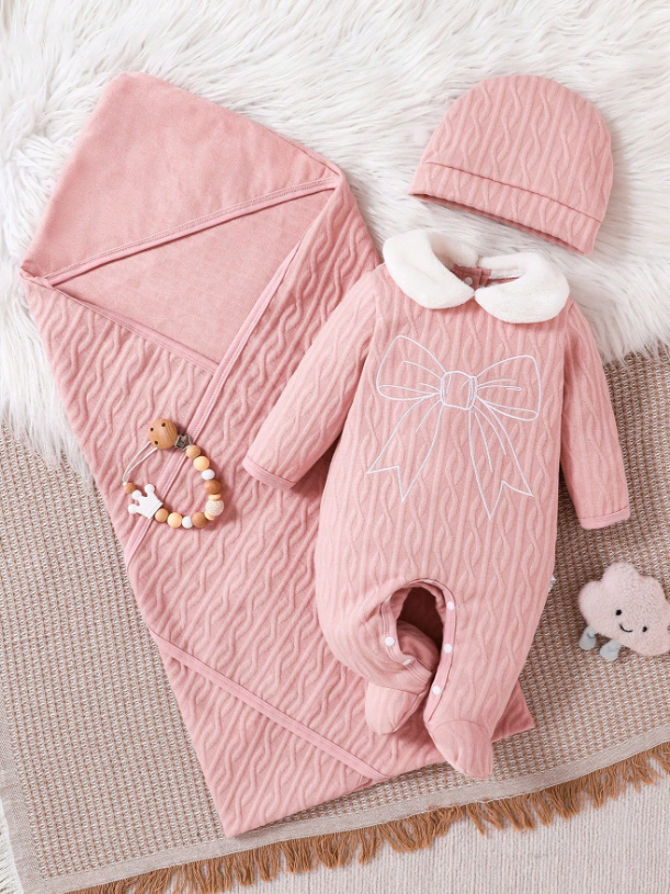 Set sabana mameluco rosado bebe niña sa25081169811816825