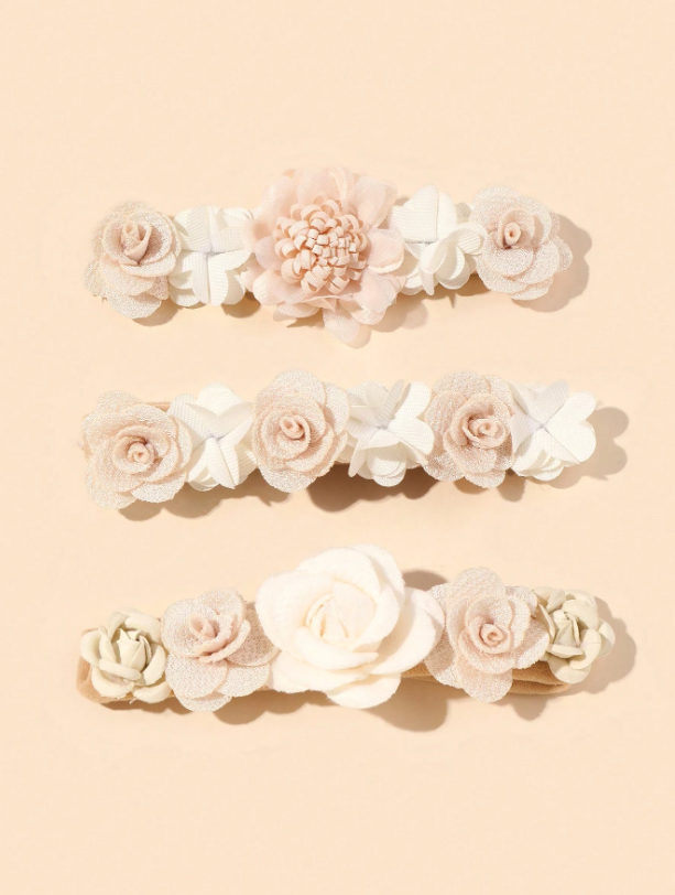 Set 3 diademas flores bebe niña sa2310303732500172