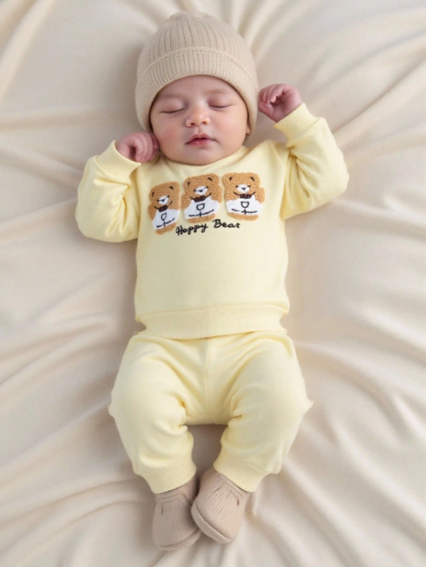Set conjunto 2 piezas sueter pantalon bebe niño amarillo sa25081405075973946