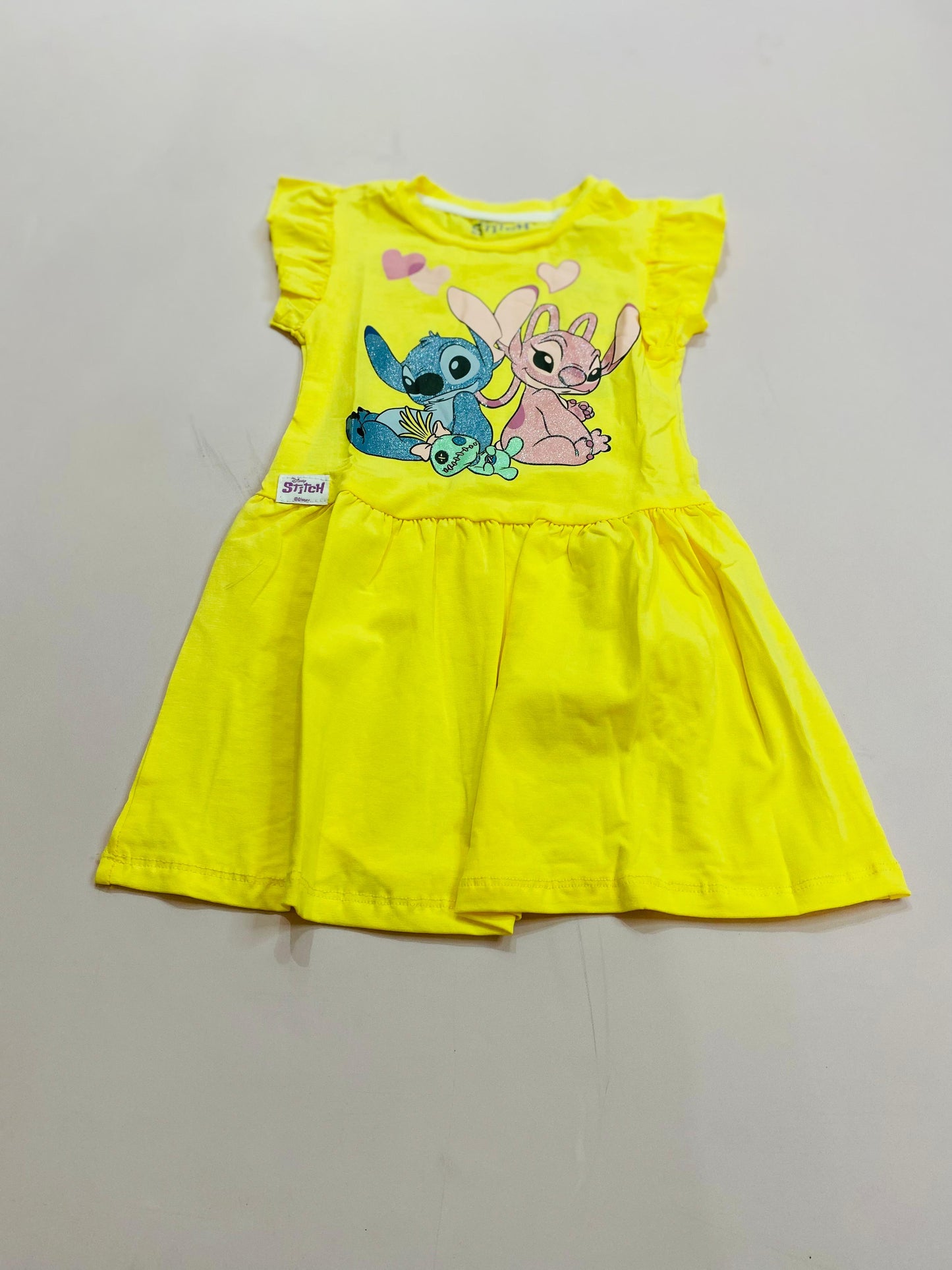 Vestido bebe niña Stitch amarillo D10-STI-117B