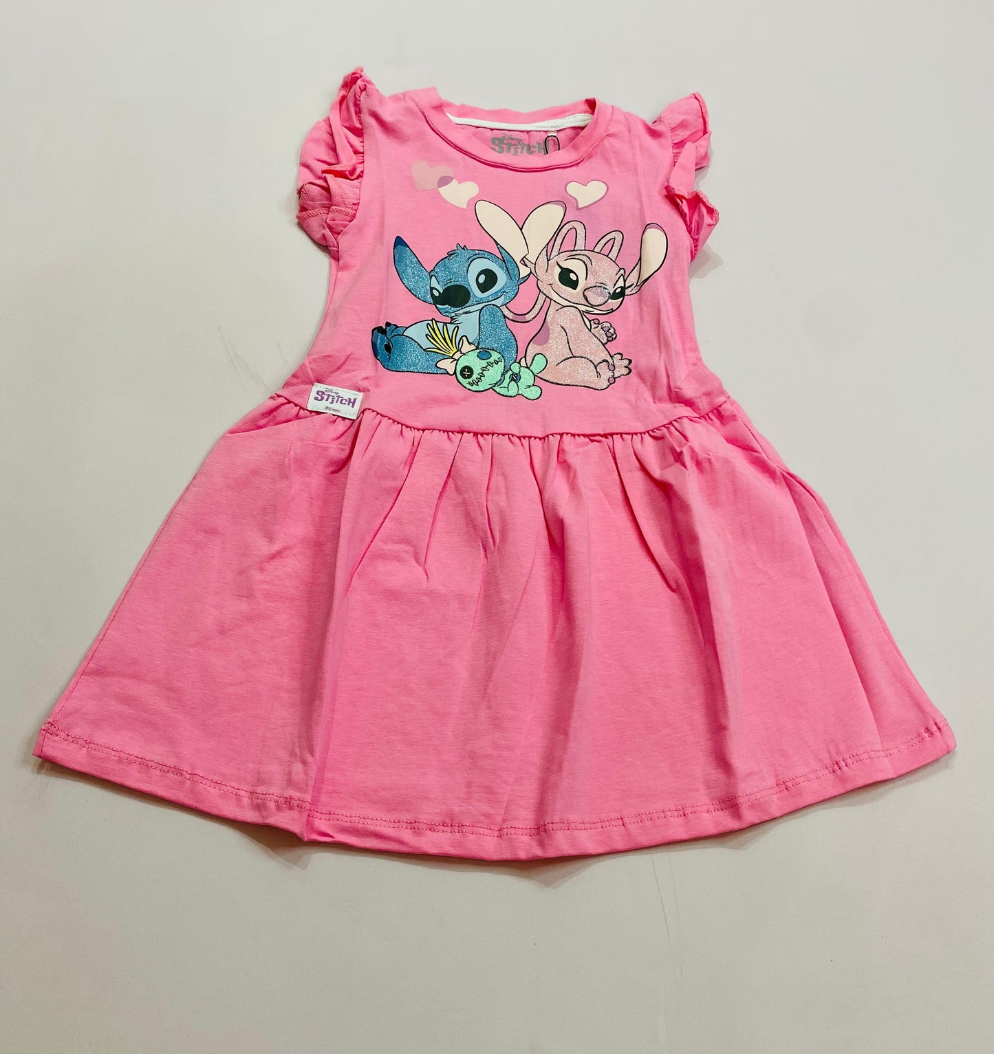 Vestido bebe niña Stitch rosado D10-STI-117B