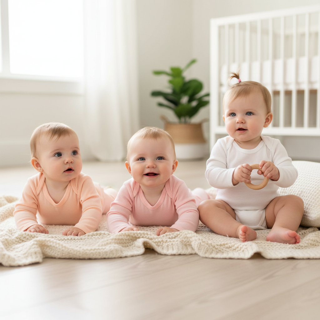 Set 3 mamelucos salmon rosado blanco bebe niña Tinytots D10020TT
