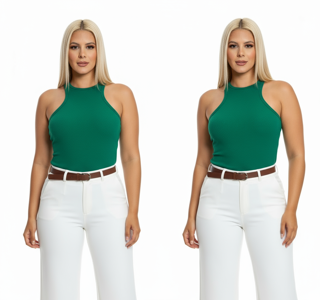 Camisa dama blusa verde esmeralda chic mi CTD1169-44 390290