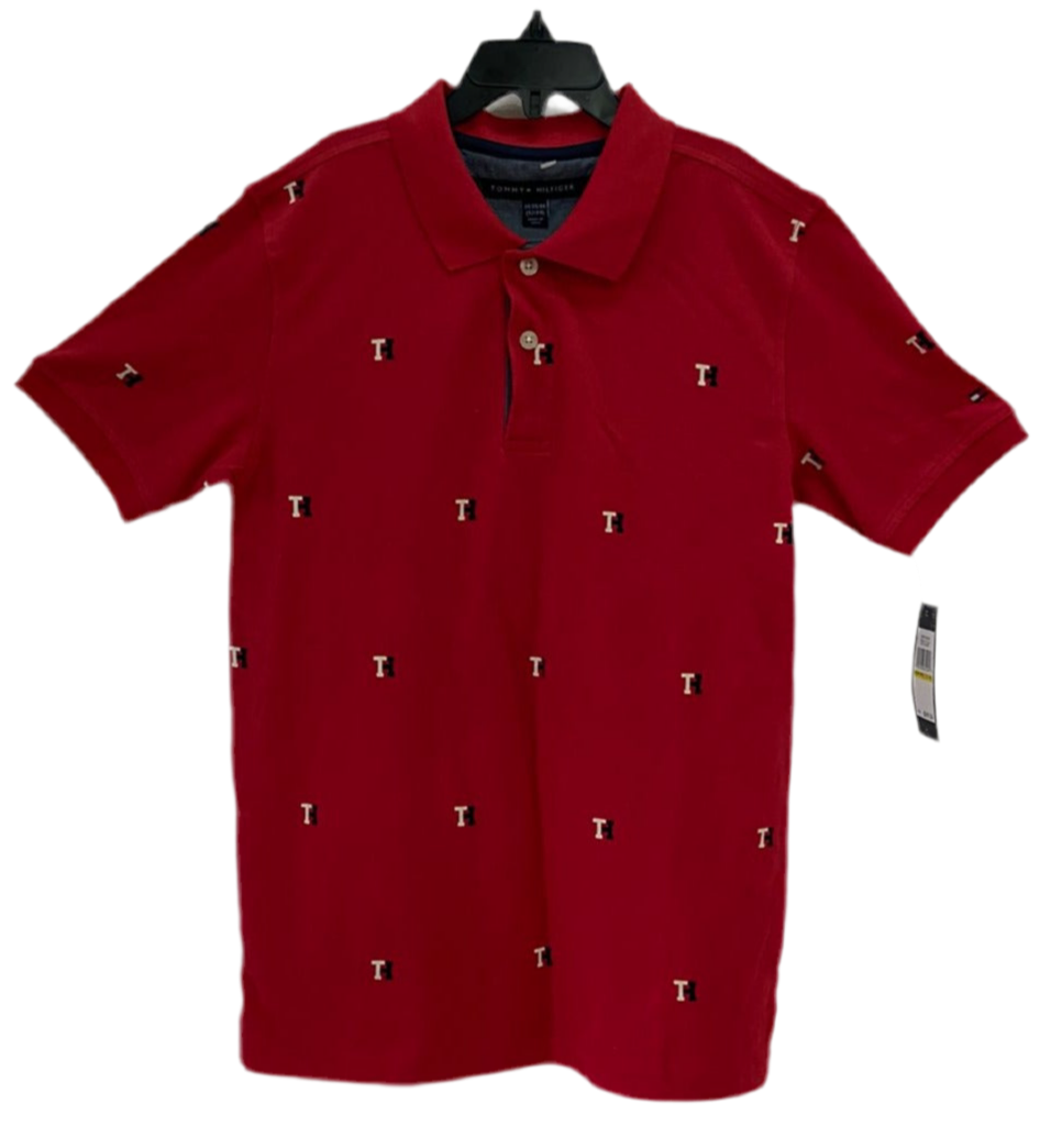 Camisa roja tipo polo Tommy niño