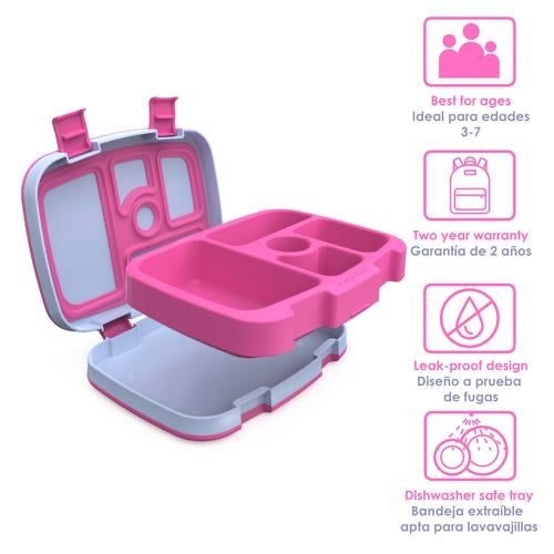 Contenedor para comida lonchera Bentgo bento rosada arcoiris