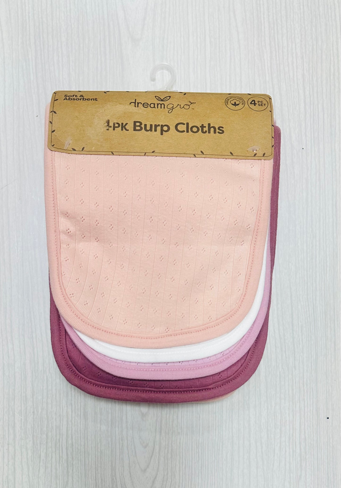 Set 4 toallas para eructar salivera bebe niña