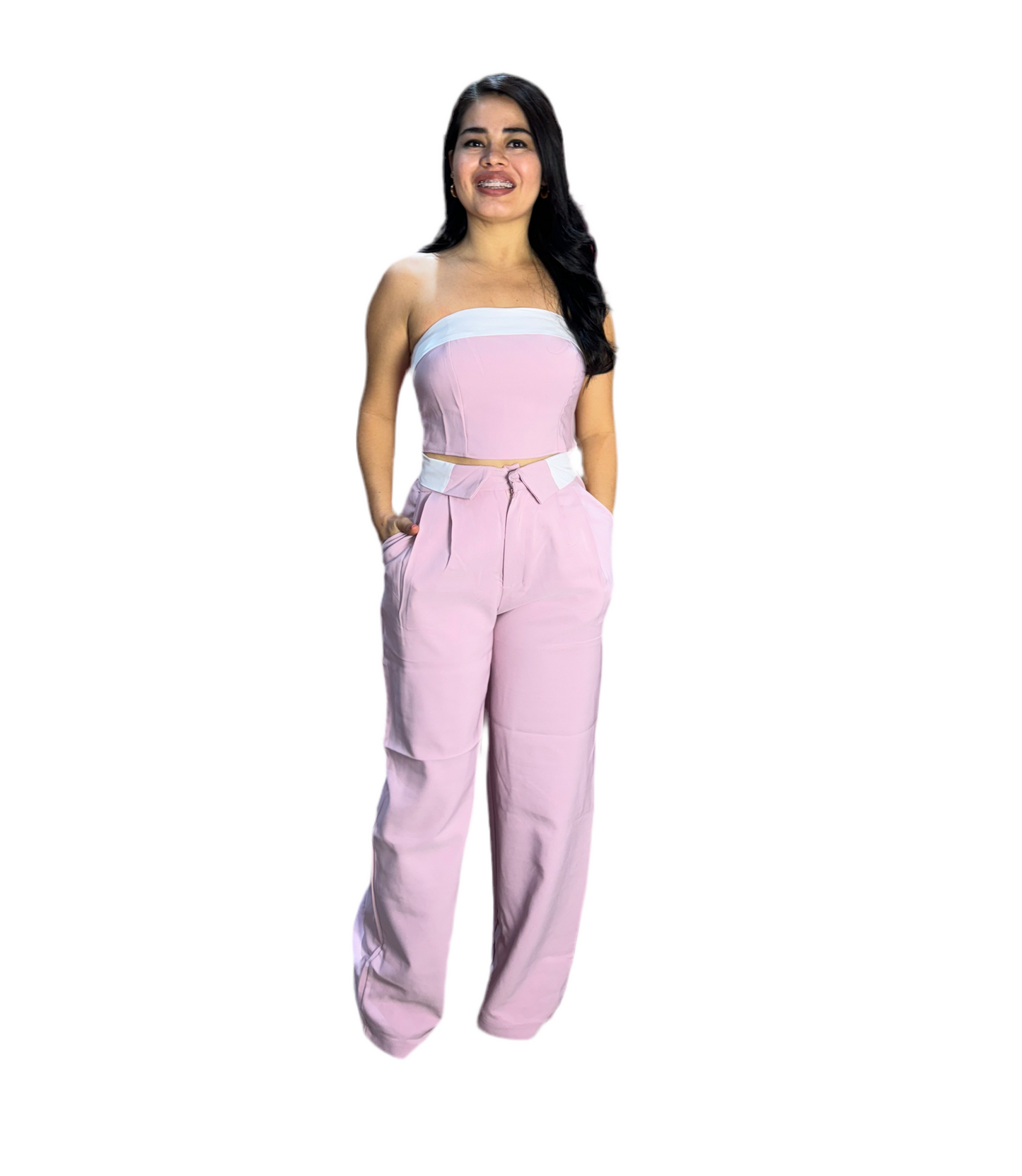 Set de dos piezas formal para dama mujer CSD1187-20 Rosado 1090/790