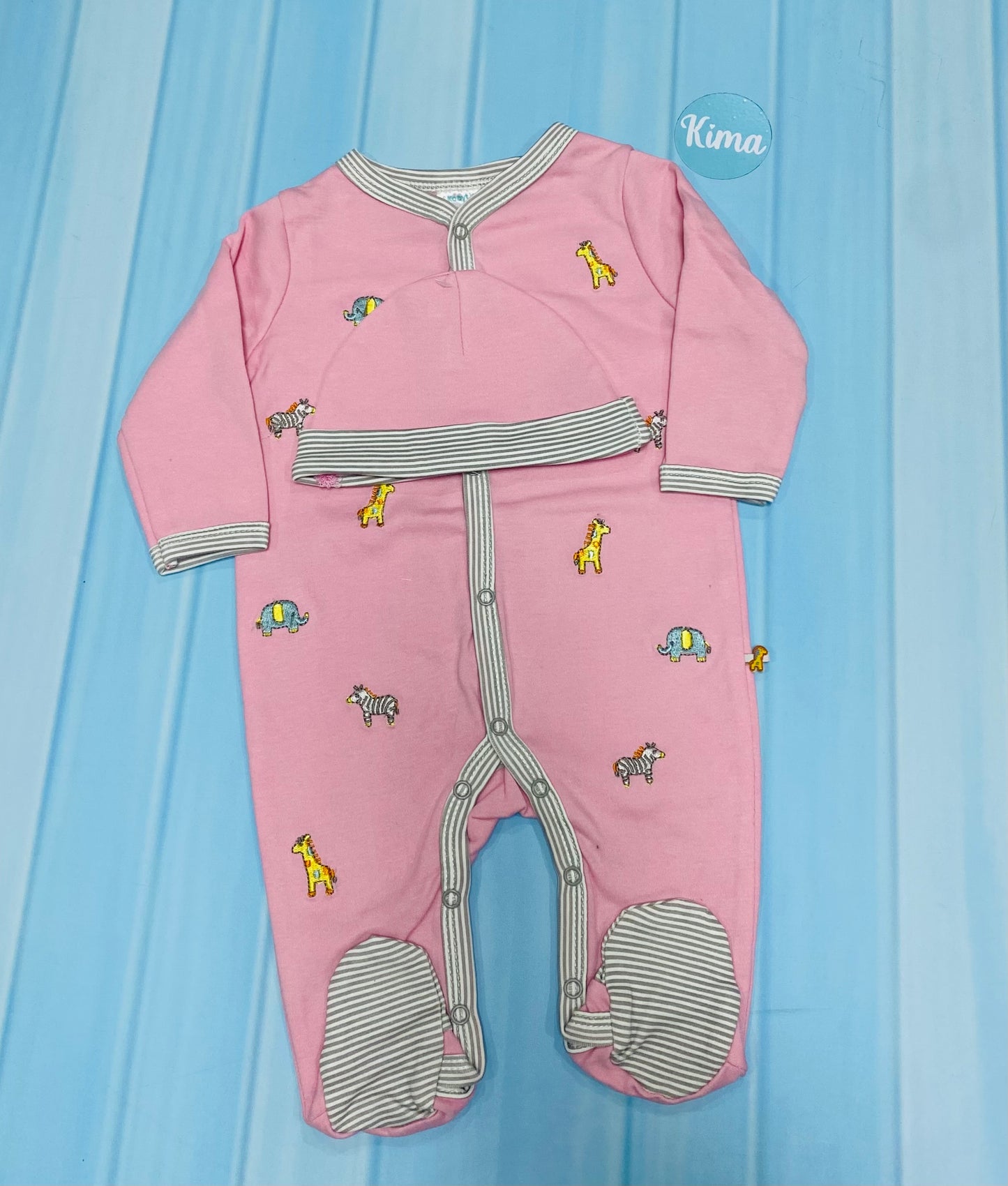 Set 2 piezas rosado animalitos niña Kobytin