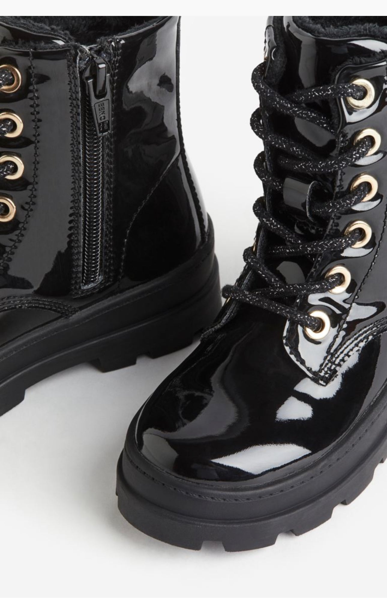 Botines burritos botas charol negras H&M niña