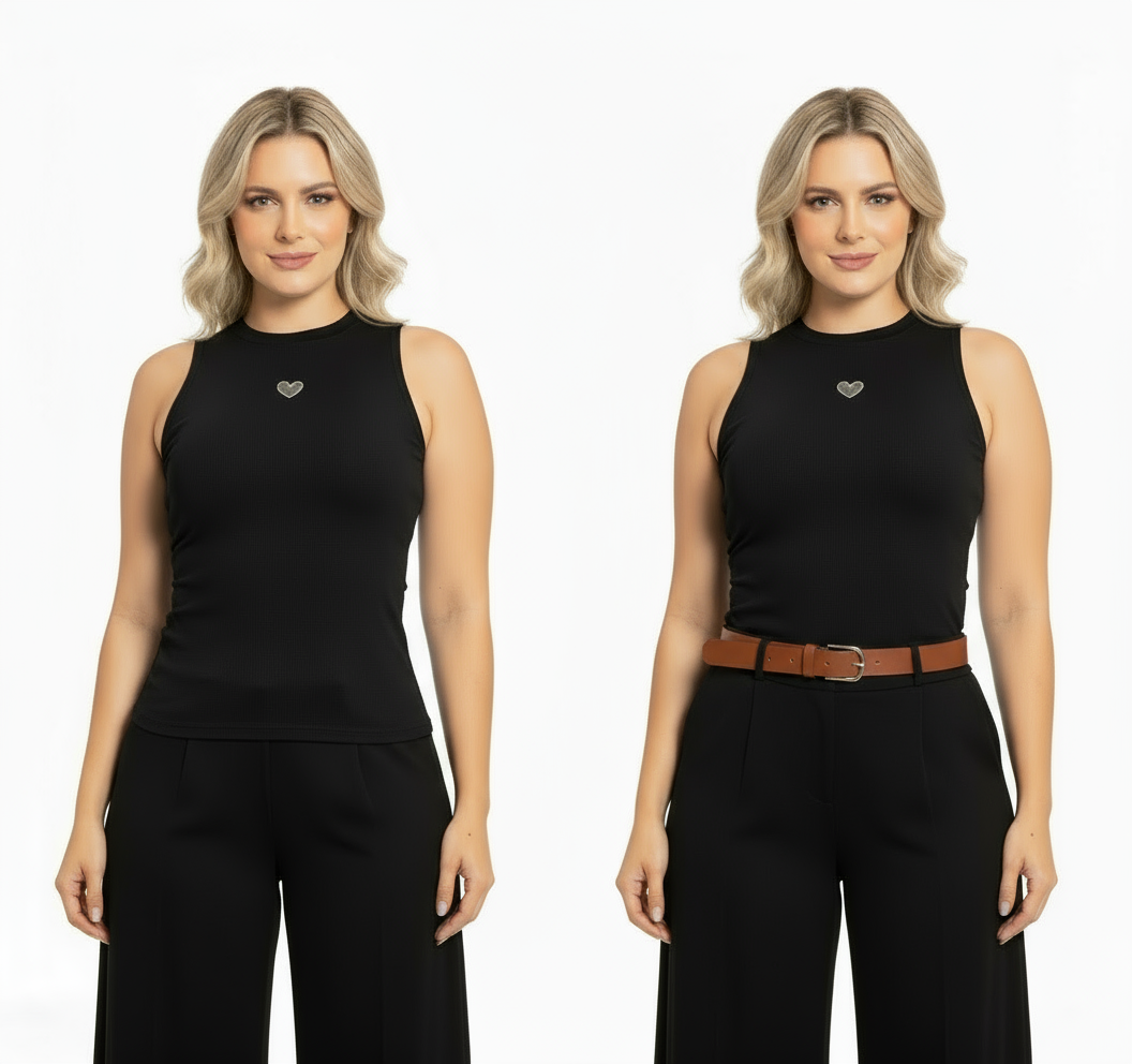 Camisa dama negra chic mi CTD1169-29 390290