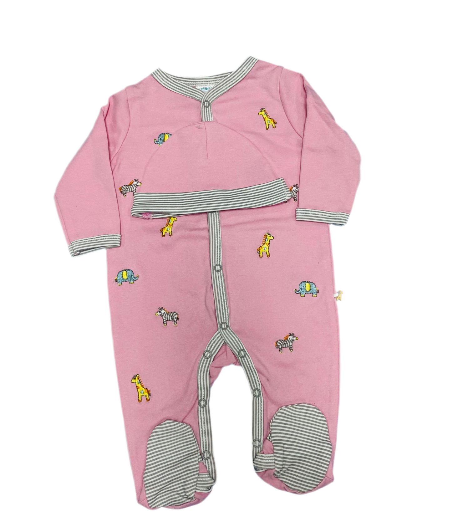 Set 2 piezas rosado animalitos niña Kobytin