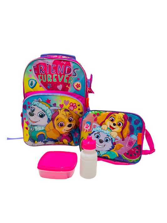 Mochila con ruedas y lonchería Sky Paw patrol