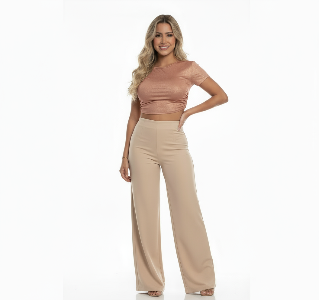 Camisa dama blusa oro rosa CTD1004-25 390345