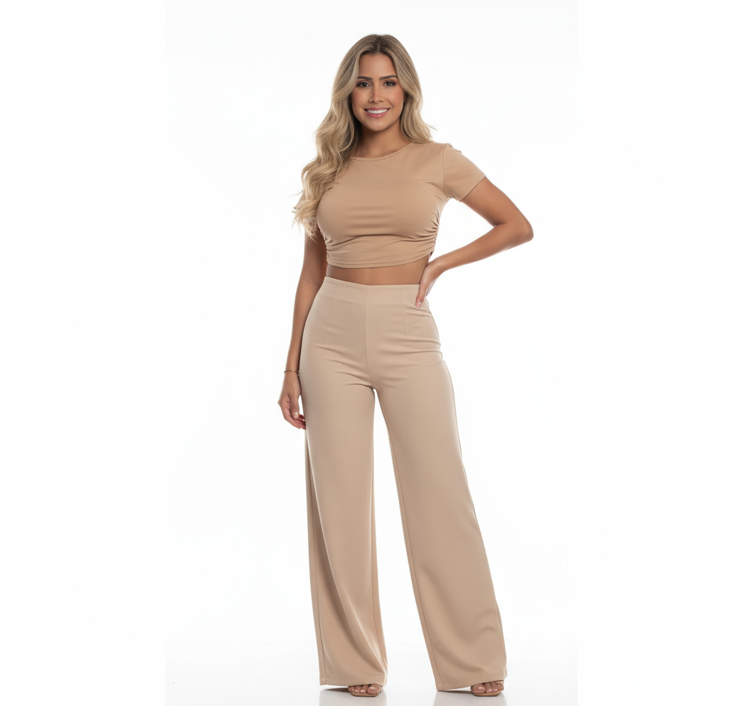 Camisa dama blusa beige CTD1004-25 390345