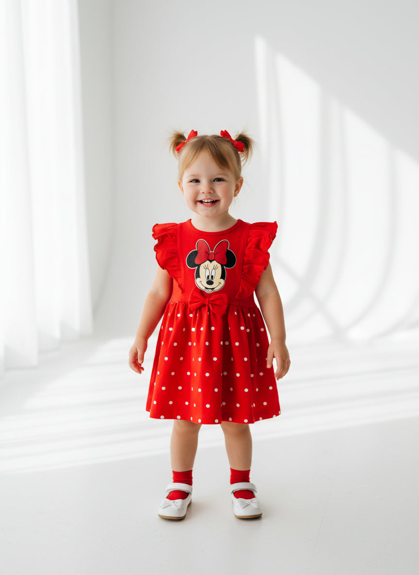 Vestido rojo bebe niña Minnie D10-MI-1297B promo 2x1000