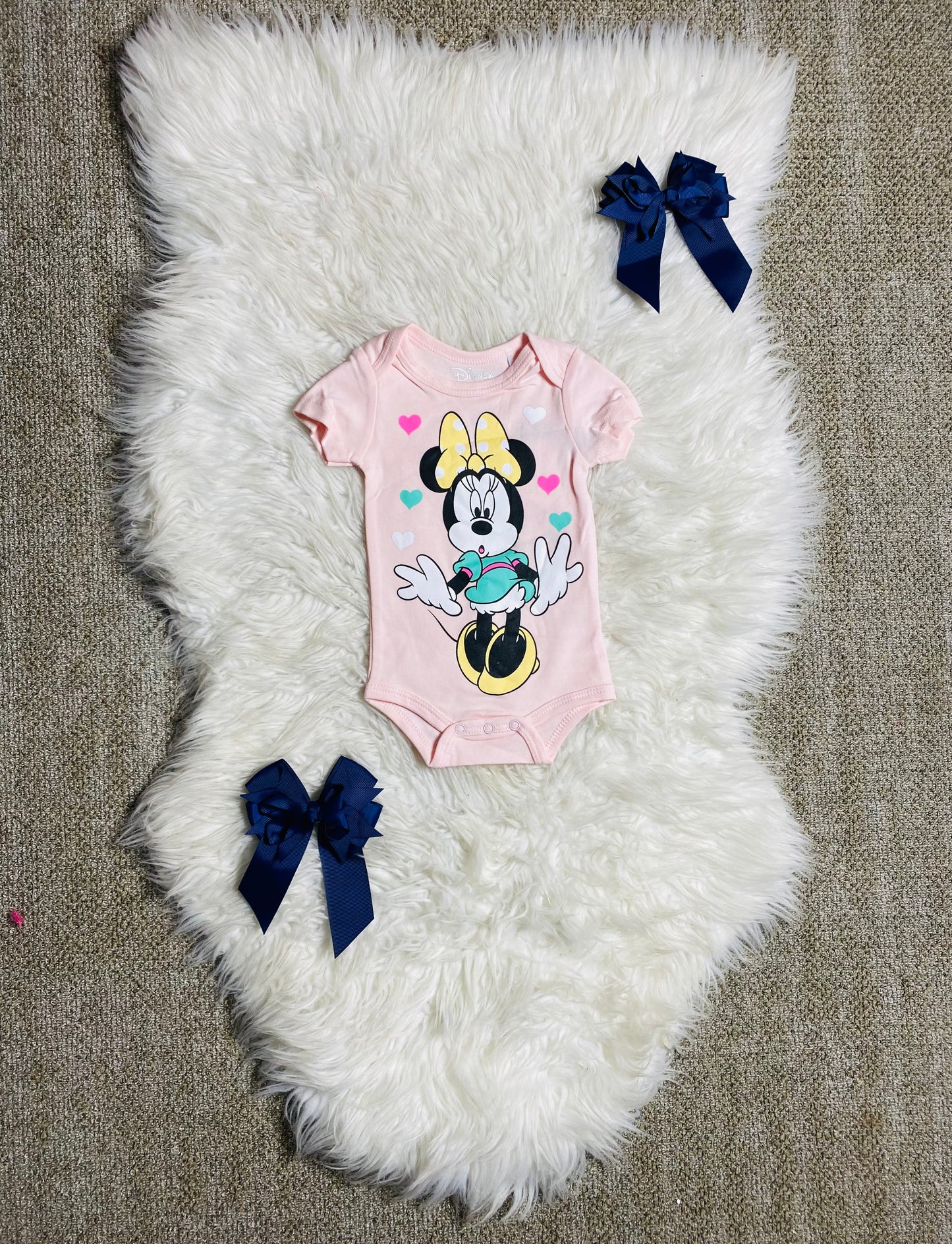 Mameluco azul rosado Minnie bebe niña D2-MI-1015B promo 4x1000 290245