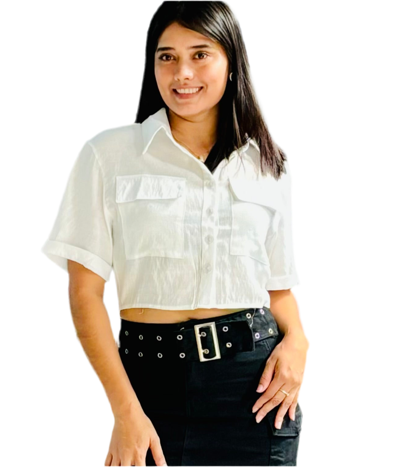 Camisa blusa dama cuello Blanco CTD1210-2 590490