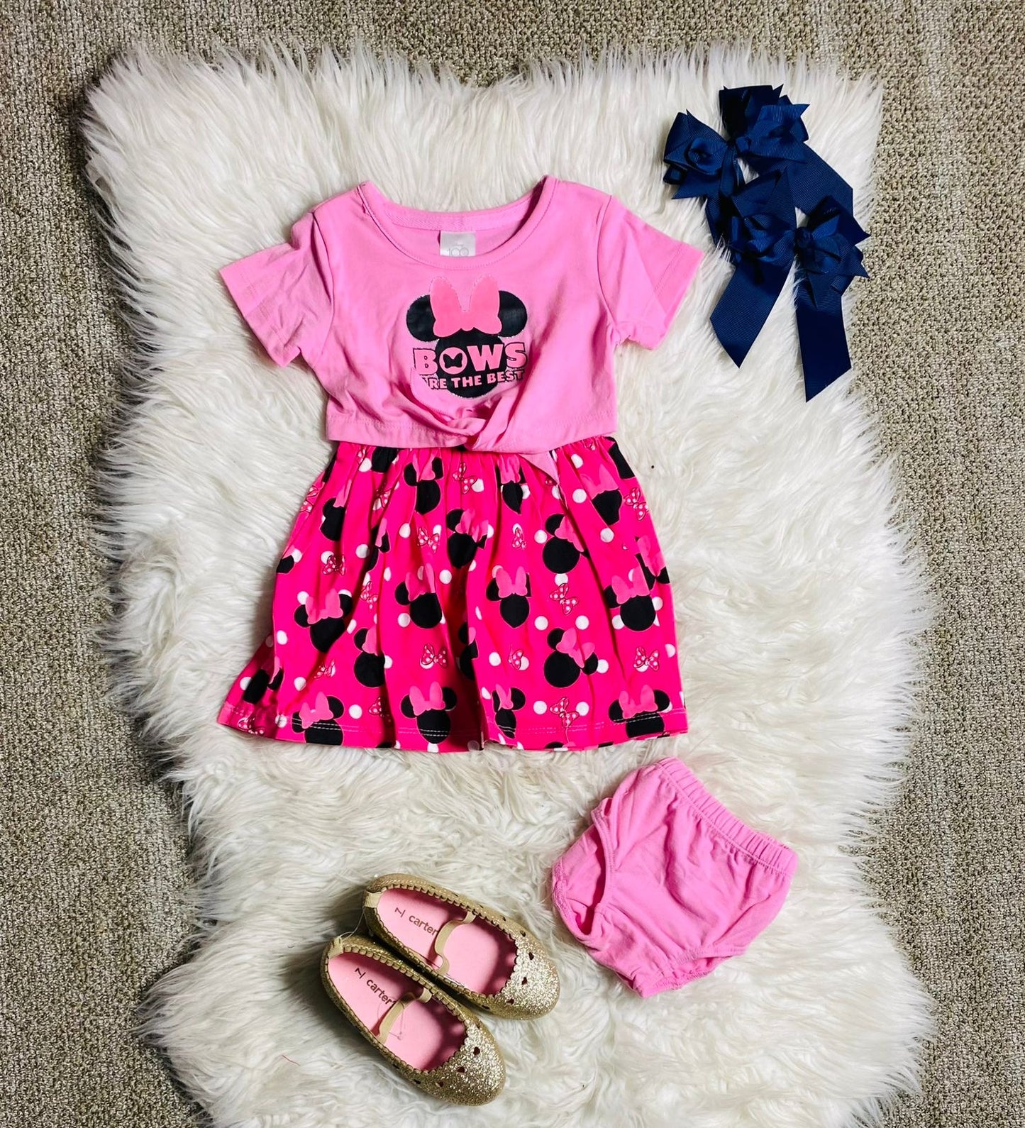 Vestido rosado Minnie Disney bebe niña