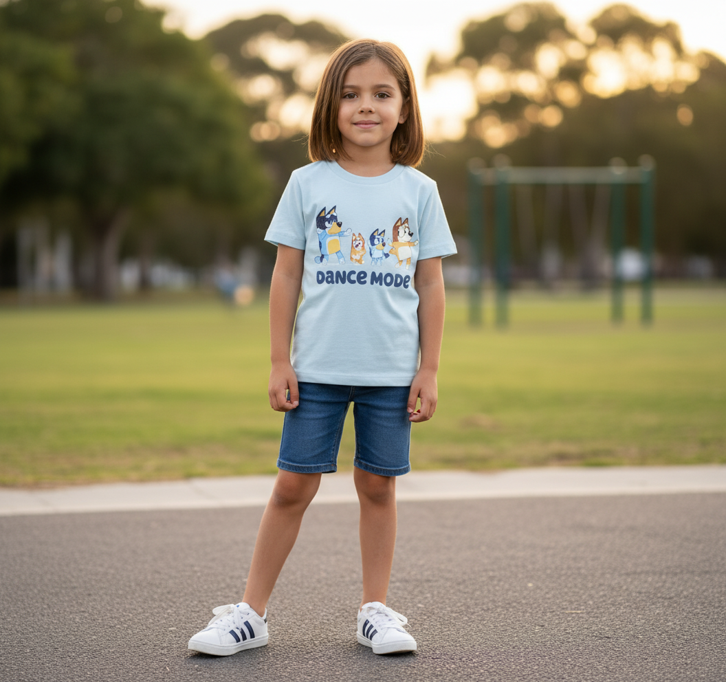 Camisa azul bluey Niño niña