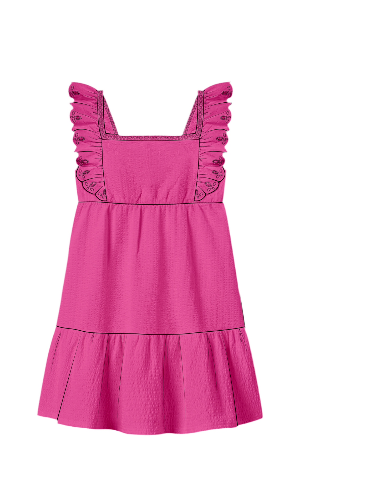 Vestido niña rosado fucsia Spring St Jacks 2090043601