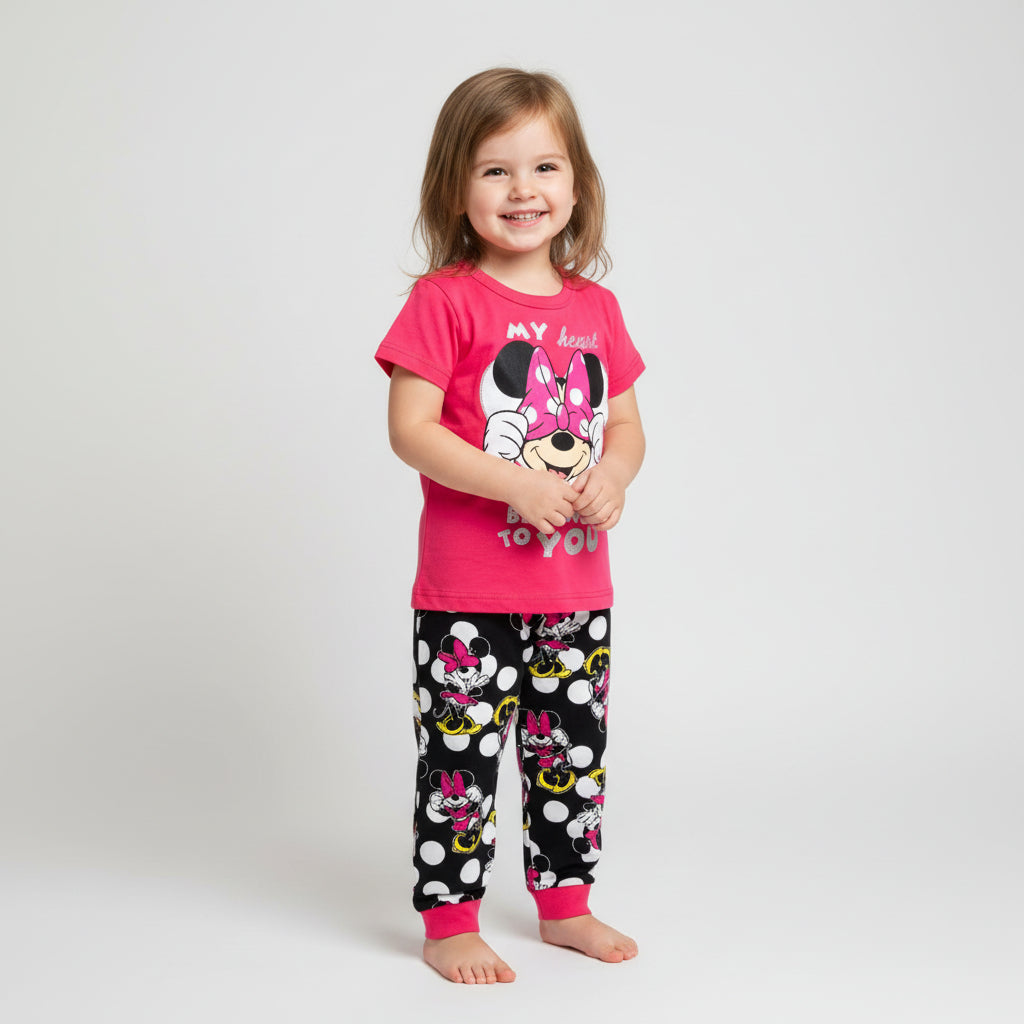 Set 2 Piezas pijama rosado fucsia Minnie Disney niña D3-MI-653B promo 2x1000 490445
