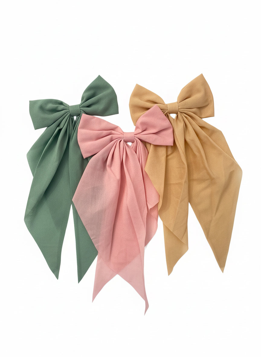 Set 3 chongos verde, rosa y beige