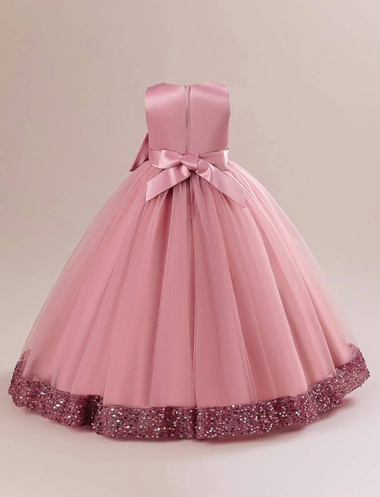 Vestido niña rosado largo eventos de gala sk2411219880069885