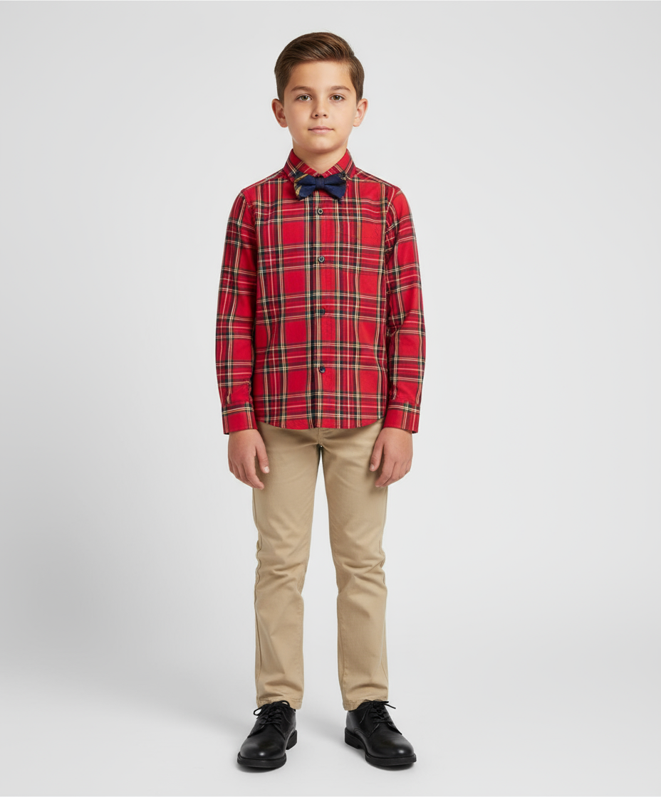 Camisa roja cuadros Childrens place niño formal ROJO NEGRO AMARILLO 88678384