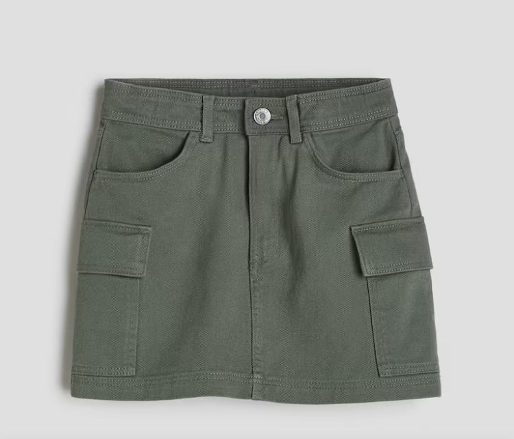 Falda jeans verde h&m Niña