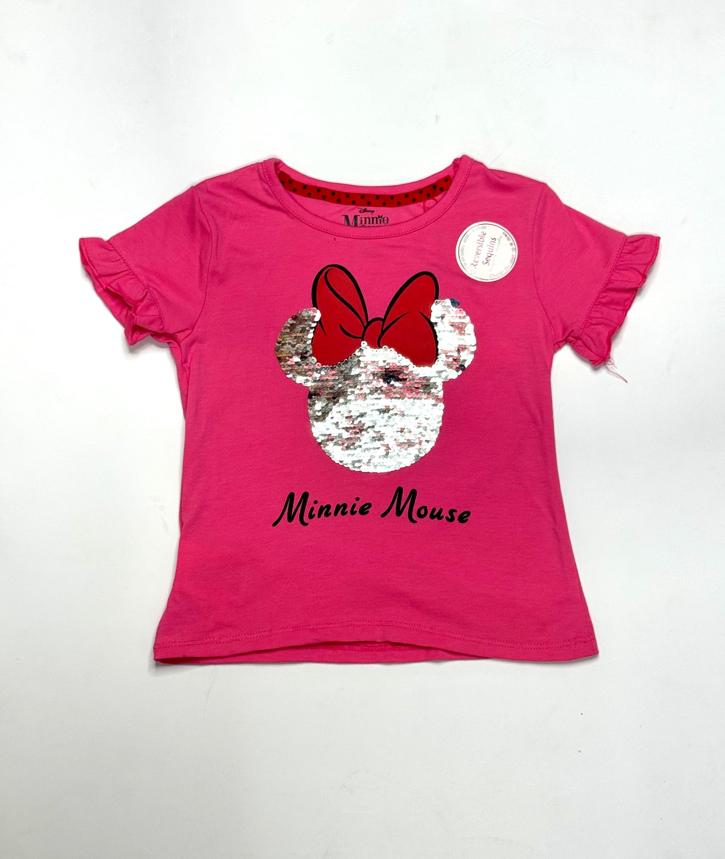 Camisa rosada lentejuelas niña Minnie Disney MM-2491