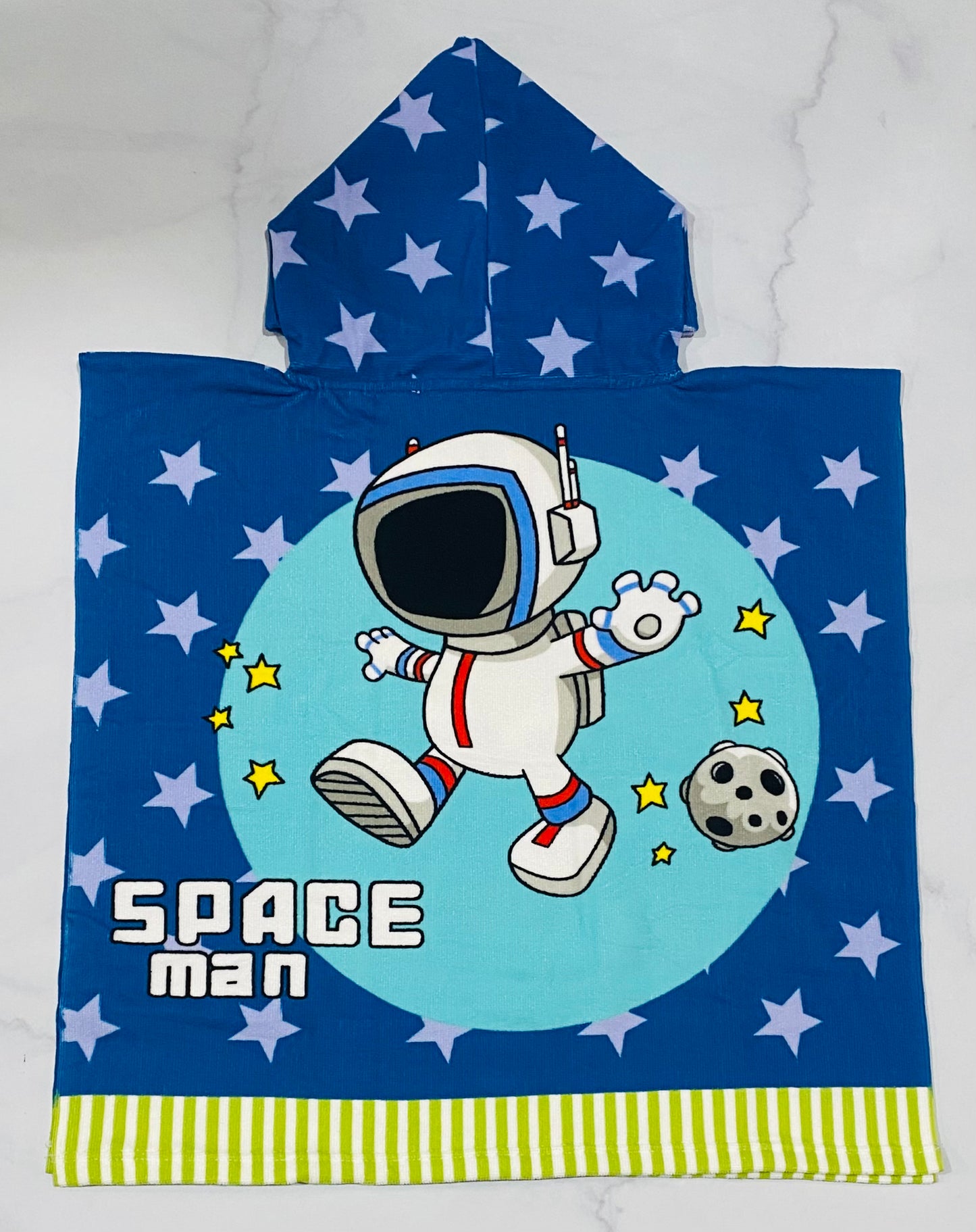 toalla de baño astronauta azul niño