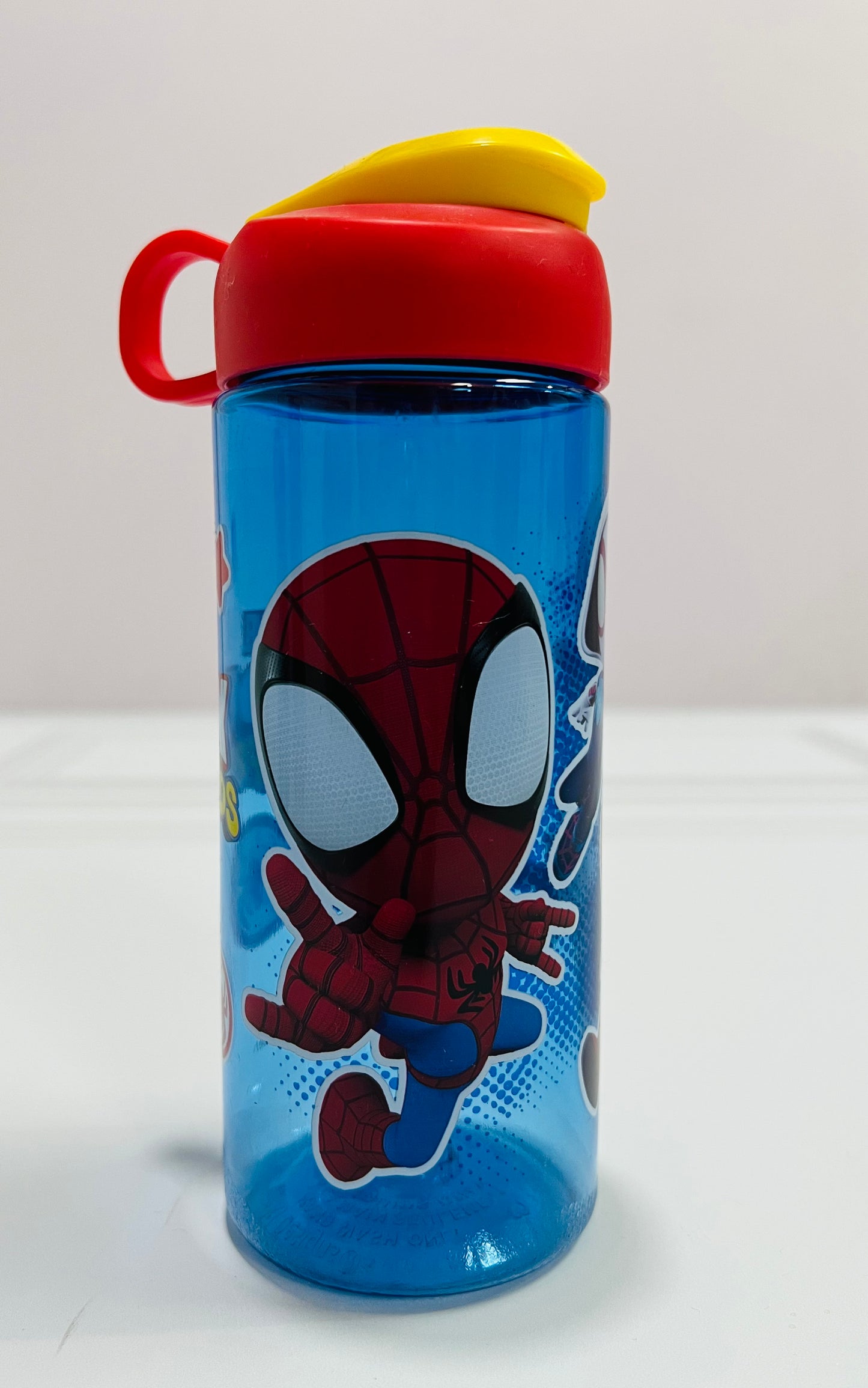 Termo platico Spiderman rojo azul