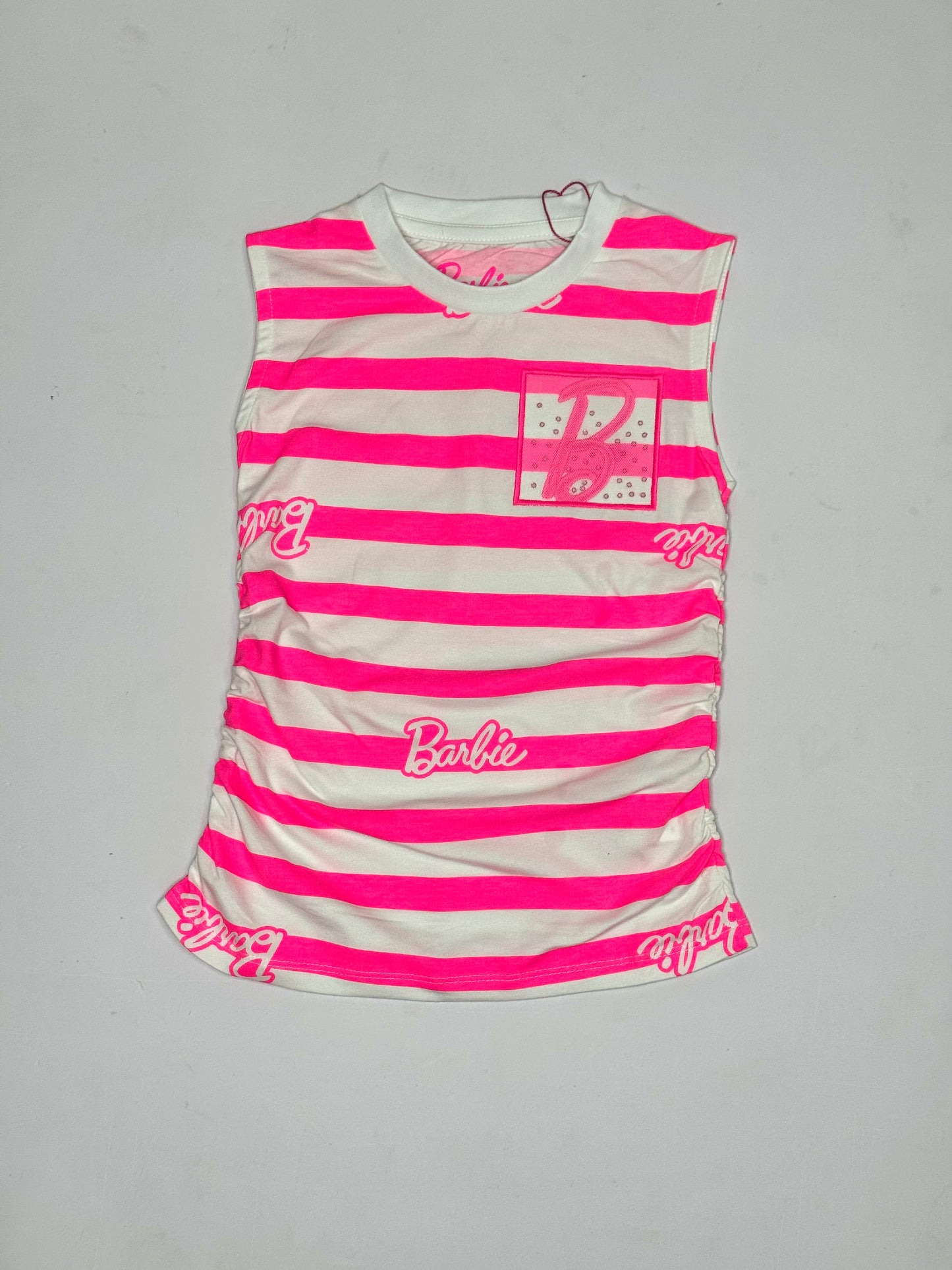 Camisa blanca rosada niña Barbie Disney BA-90055