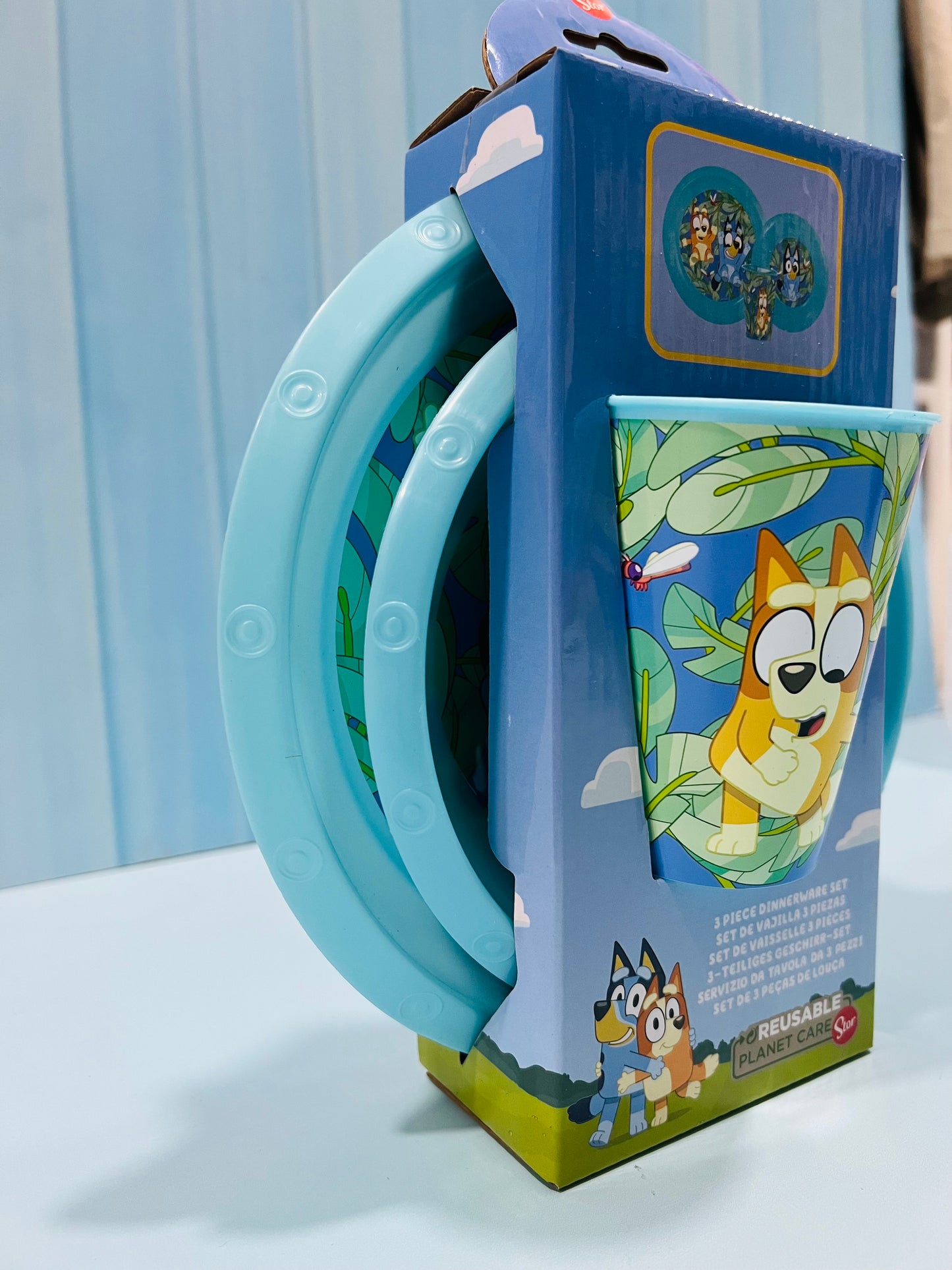 Set plato vaso Bluey 3 pcs promo