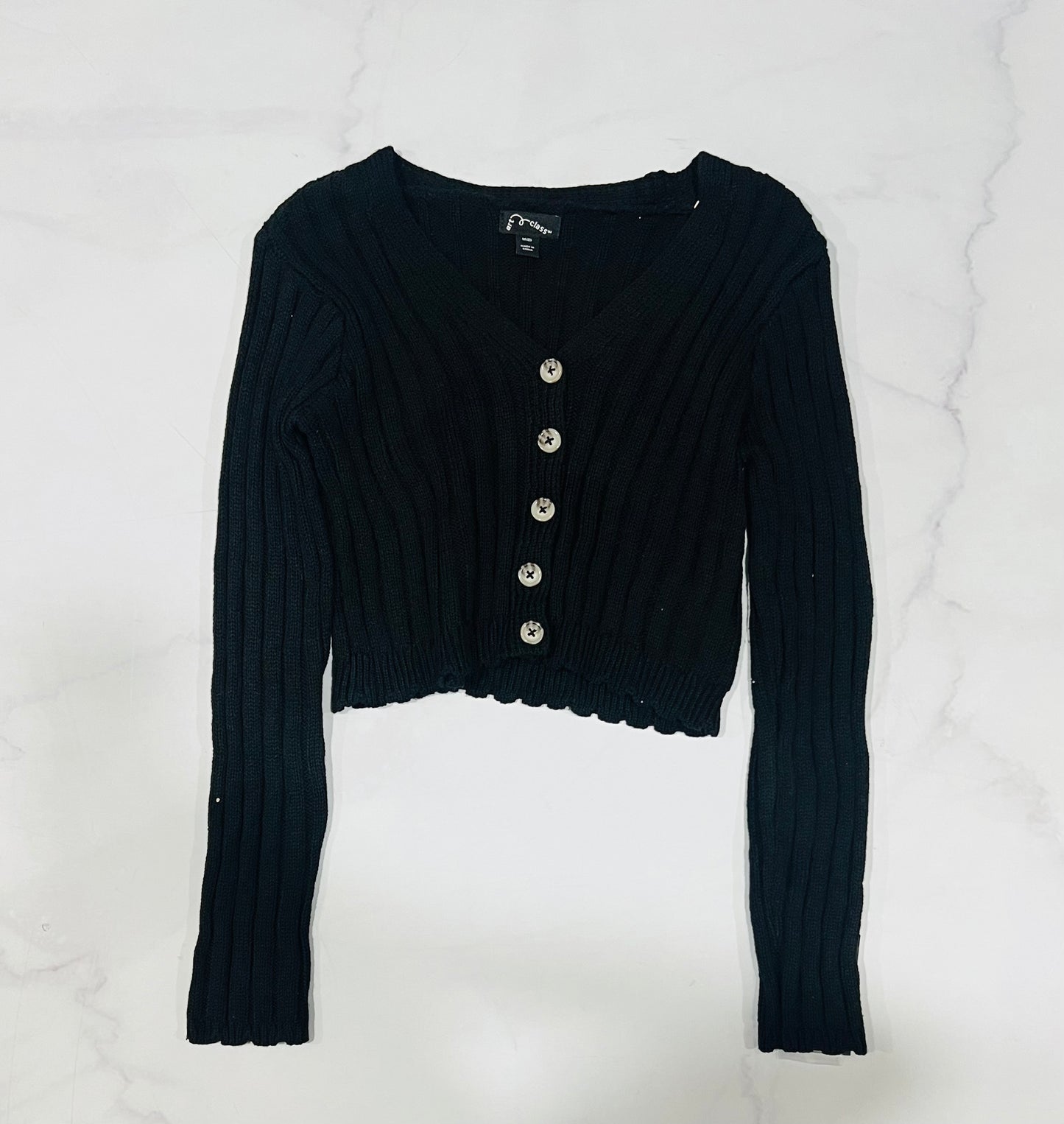 Sueter negro cardigan niña 88182256
