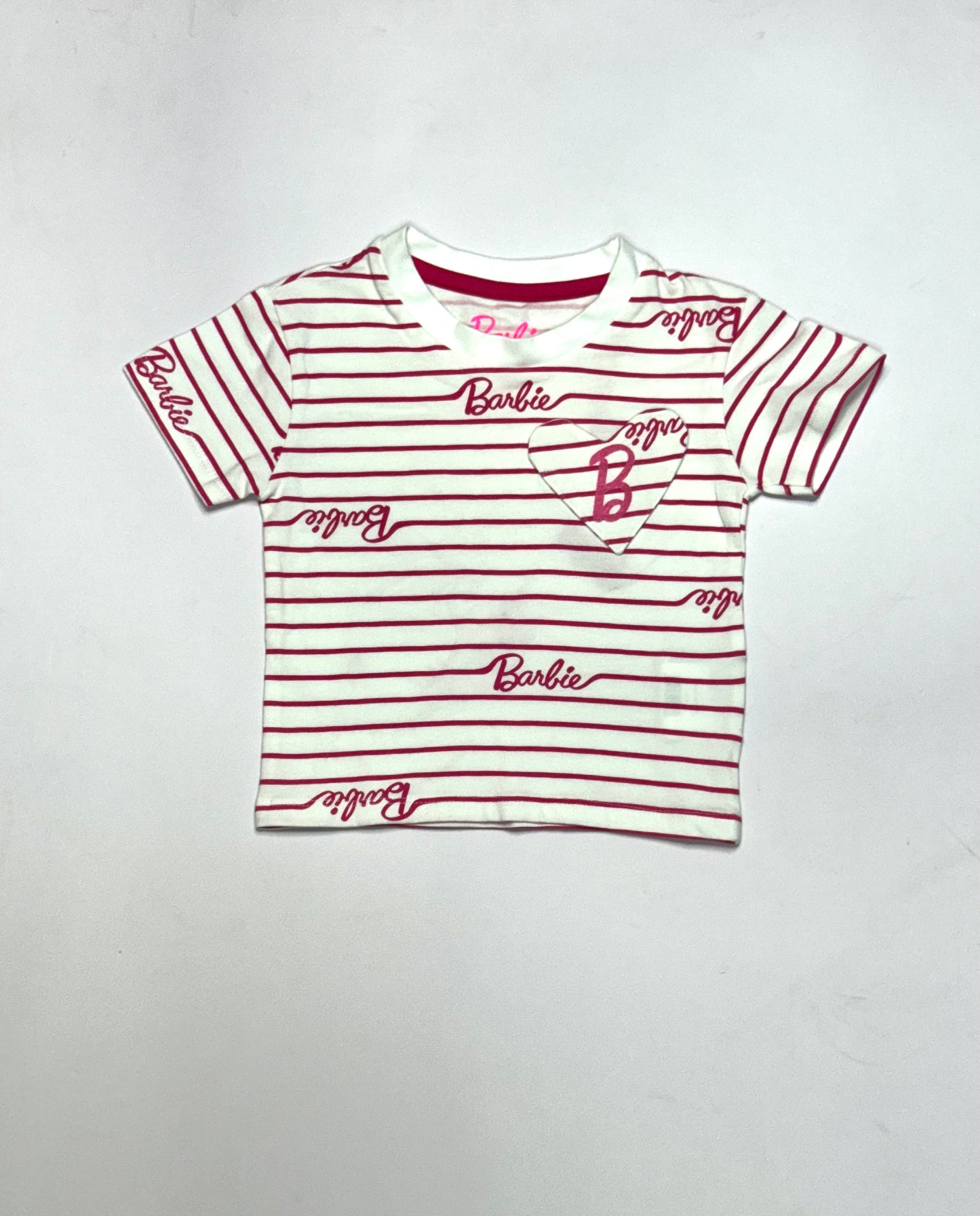 Camisa blanca rosado oscuro niña Barbie Disney BA-90049